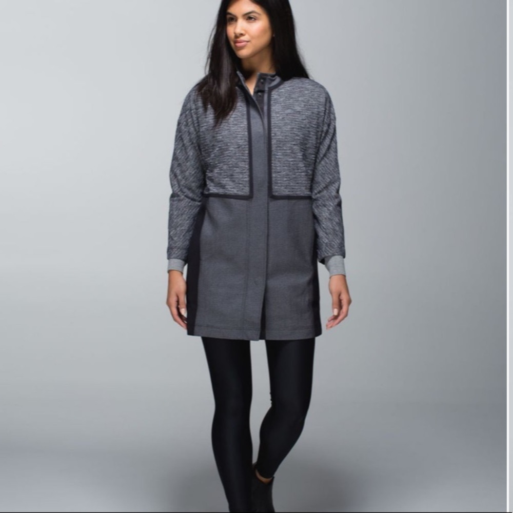 Lululemon Cocoon Car Coat Coco Pique Black